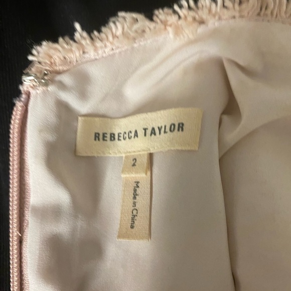 *SOLD* Rebecca Taylor pink and black lace coquette twee sleeveless tweed dress - Picture 6 of 6